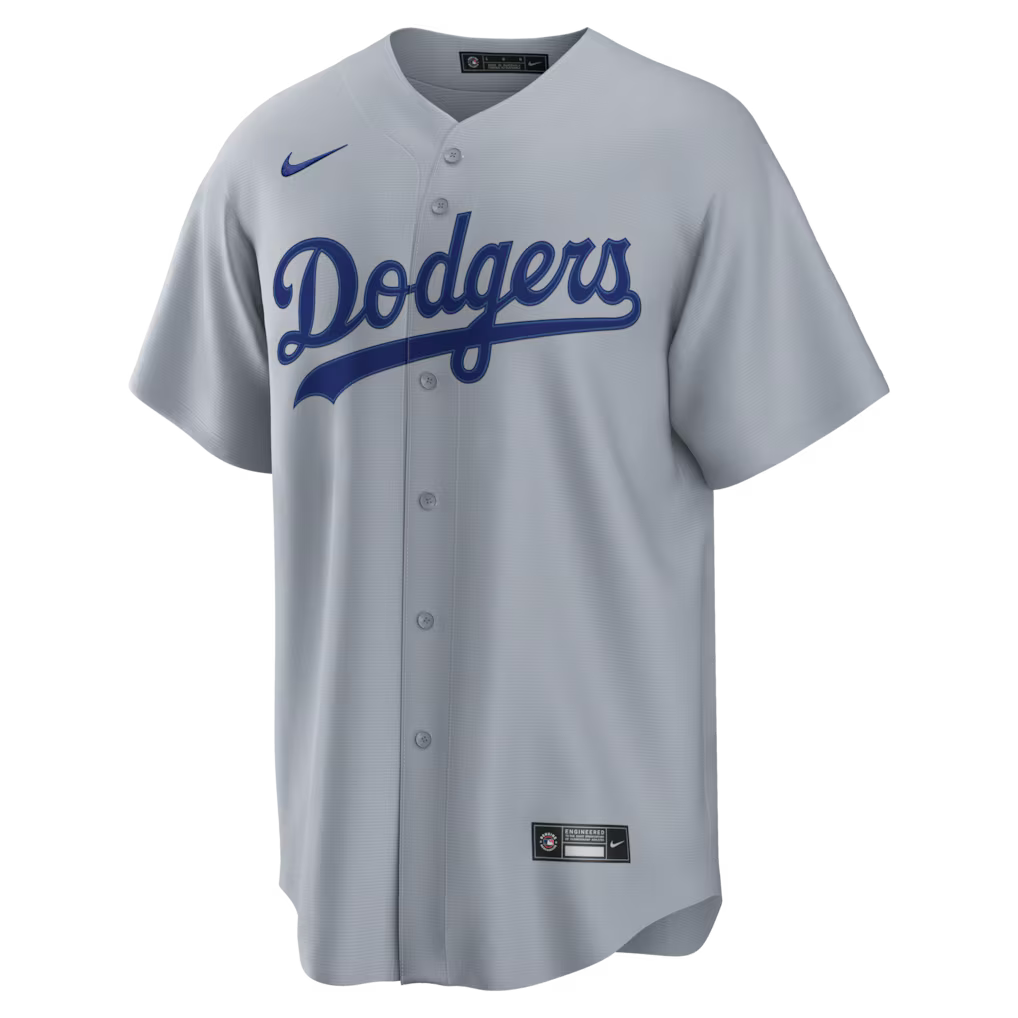 Men's Los Angeles Dodgers Gray Road Replica Jersey