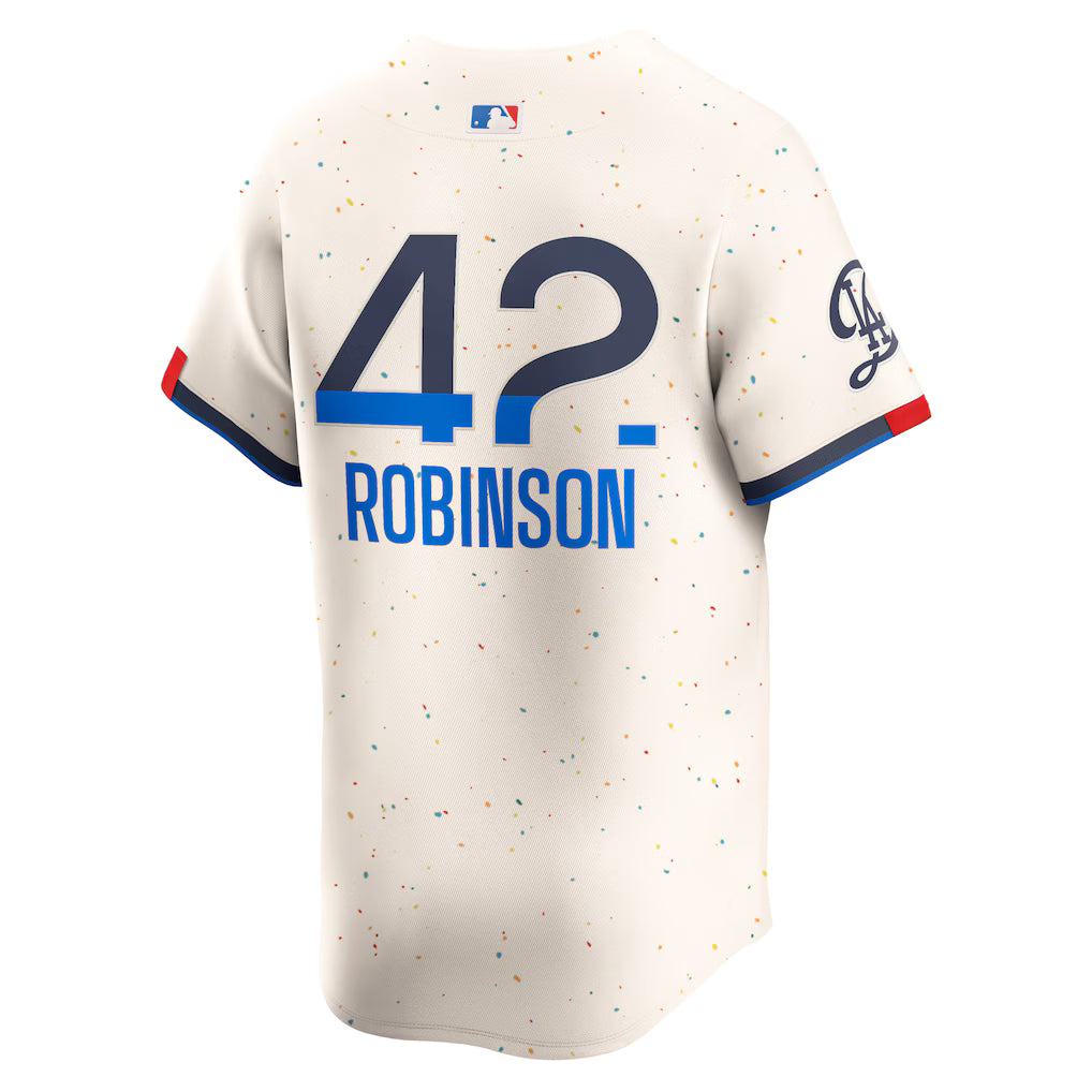 Men's Los Angeles Dodgers Jackie Robinson Cream 2024 City Connect Limited Player Jersey