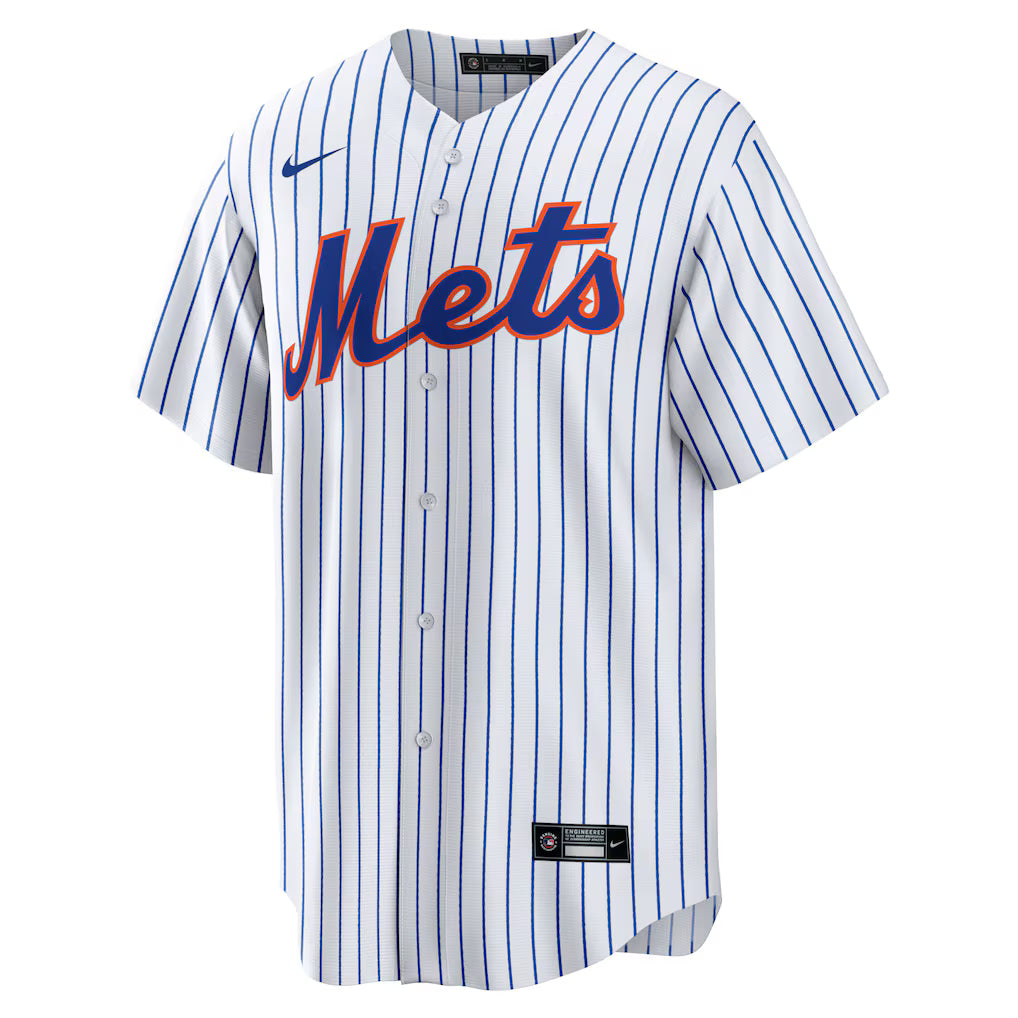 Men's New York Mets Javier Báez White Home Official Replica Player Jersey