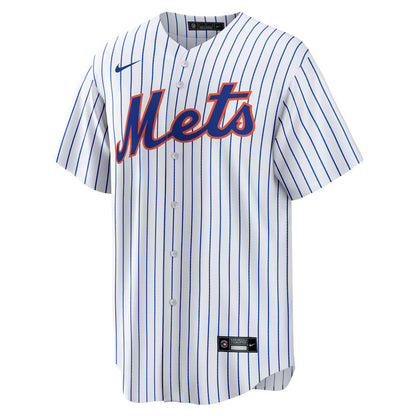 Men's New York Mets Javier Báez White Home Official Replica Player Jersey