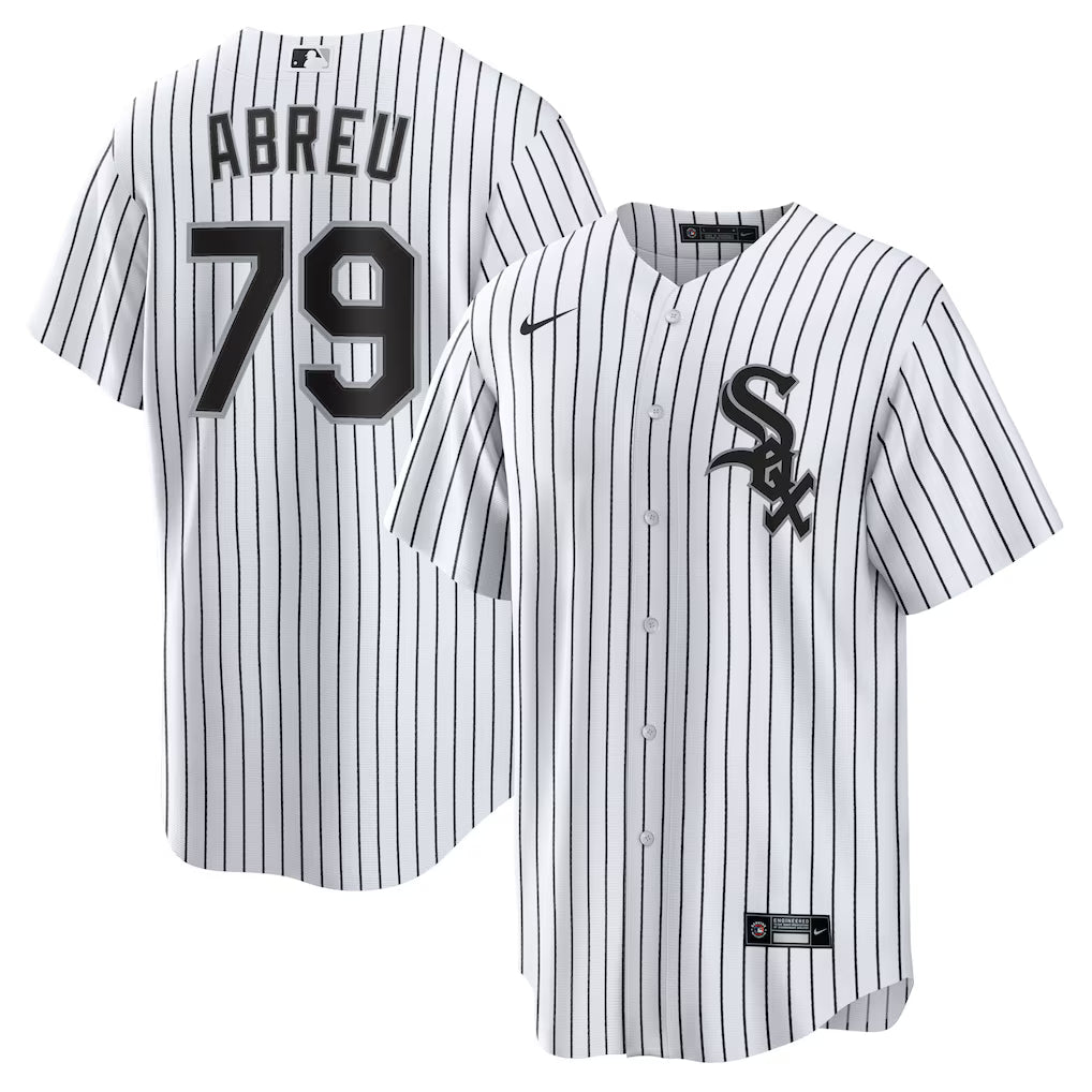 Men's Chicago White Sox Jose Abreu White Home Replica Player Jersey