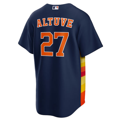 Men's Houston Astros Jose Altuve Navy Alternate 2 Replica Jersey