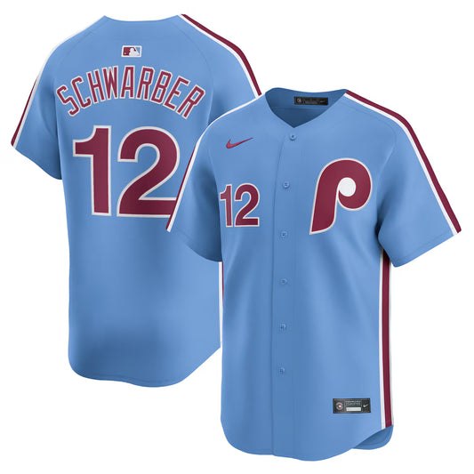 Men's Philadelphia Phillies Kyle Schwarber White Home Limited Player Jersey