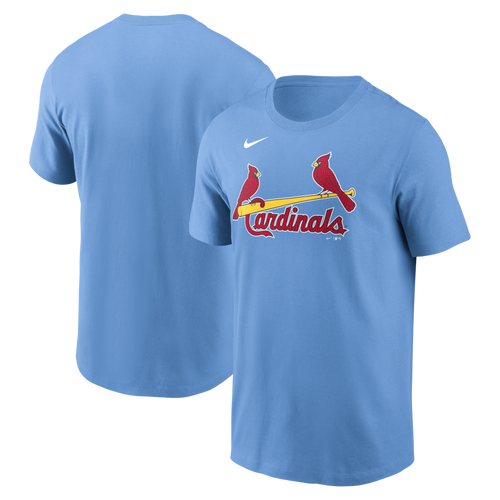 Men's St. Louis Cardinals Light Blue Fuse Wordmark T-Shirt