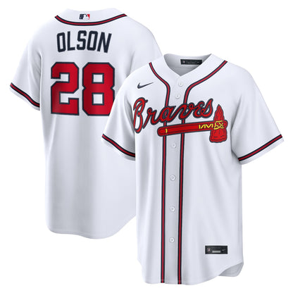 Men's Atlanta Braves Matt Olson White Home Replica Jersey
