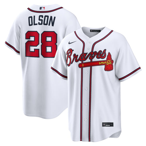 Men's Atlanta Braves Matt Olson White Home Replica Jersey