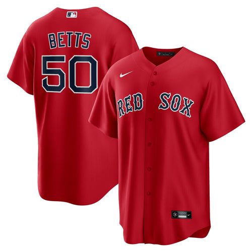 Men's Boston Red Sox Mookie Betts Red Alternate Replica Player Name Jersey
