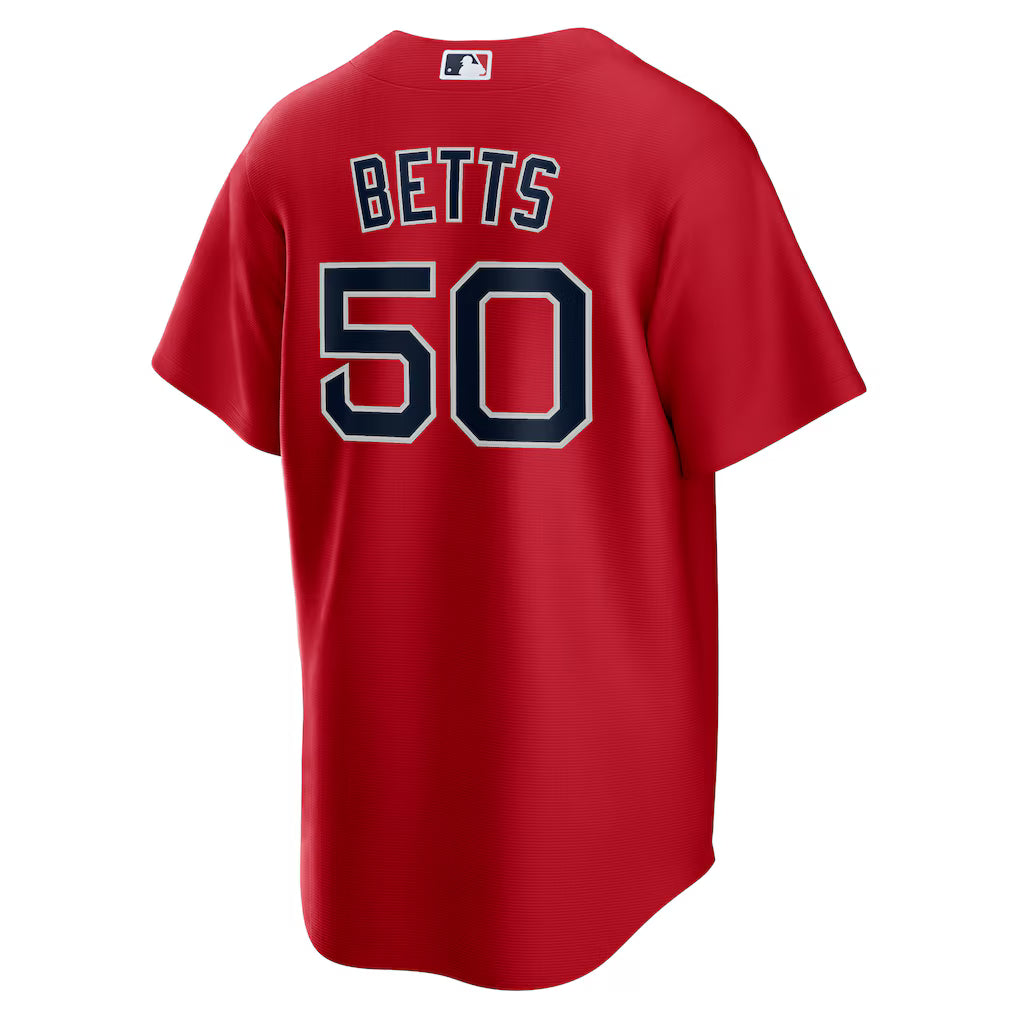 Men's Boston Red Sox Mookie Betts Red Alternate Replica Player Name Jersey