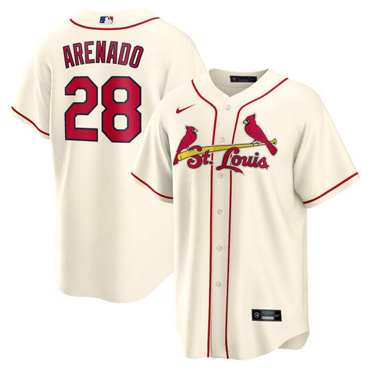 Men's St. Louis Cardinals Nolan Arenado Cream Alternate 2 Replica Jersey