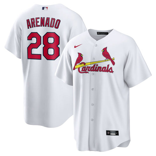 Men's St. Louis Cardinals Nolan Arenado White Home Official Replica Player Jersey