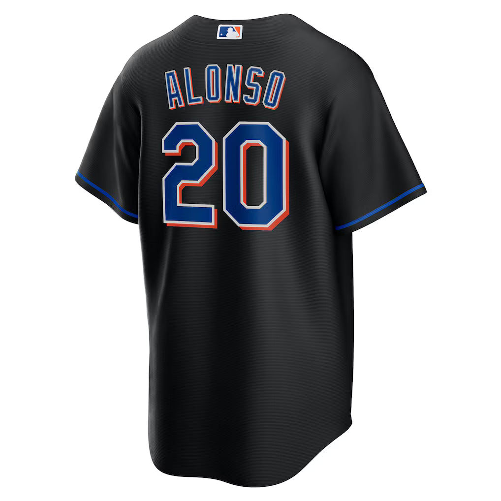 Men's New York Mets Pete Alonso Black 2022 Alternate Replica Player Jersey