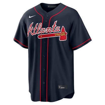 Men's Atlanta Braves Ronald Acuña Jr. Navy Alternate Replica Jersey