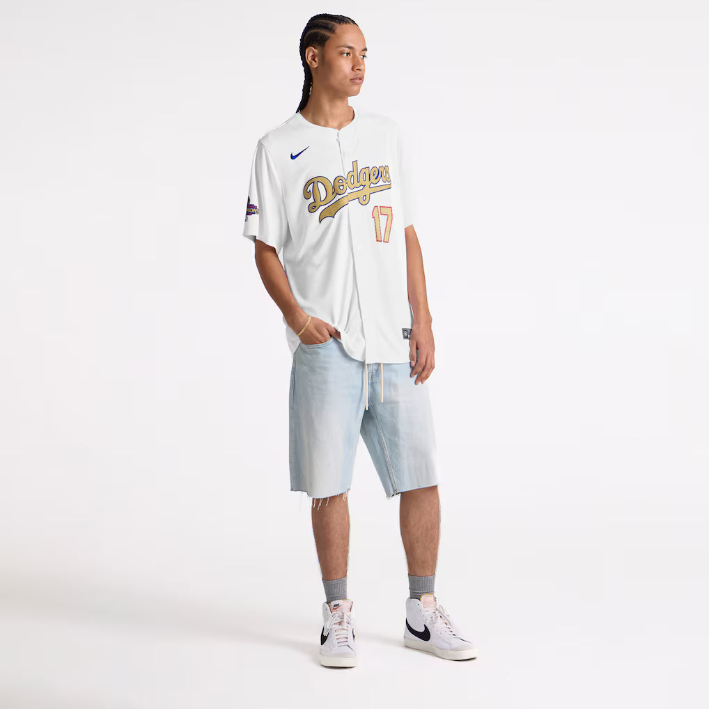 Men's Los Angeles Dodgers Shohei Ohtani White 2025 Gold Collection Limited Jersey
