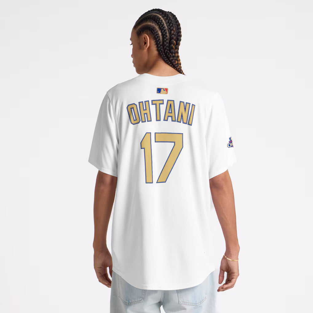 Men's Los Angeles Dodgers Shohei Ohtani White 2025 Gold Collection Limited Jersey