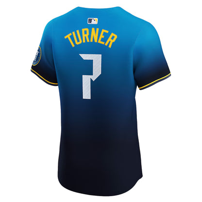 Men's Philadelphia Phillies Trea Turner Navy City Connect Elite Jersey