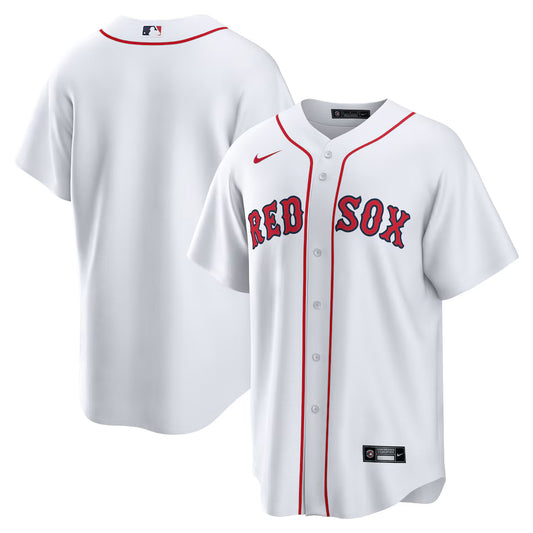 Men's Boston Red Sox White Home Blank Replica Jersey