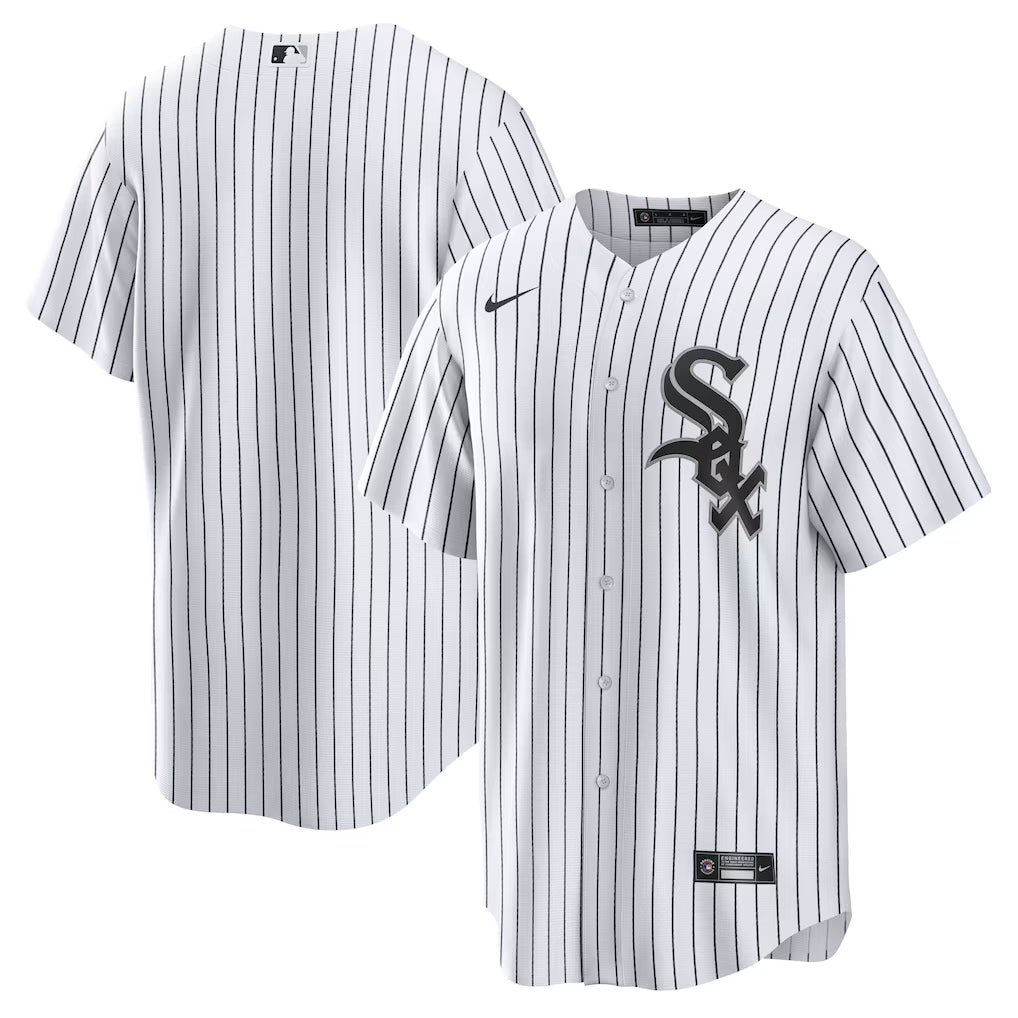Men's Chicago White Sox White Home Blank Replica Jersey