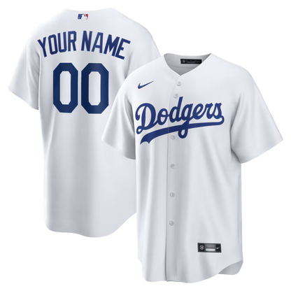 Men's Los Angeles Dodgers Nike White Home Replica Custom Jersey