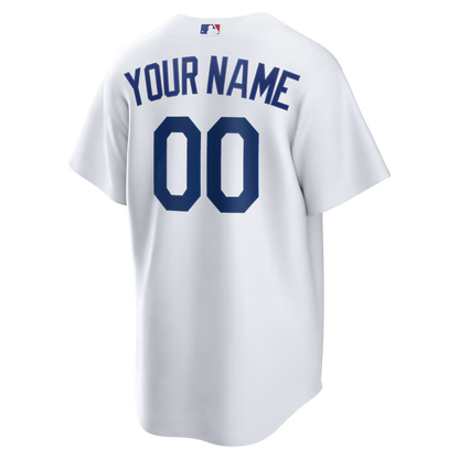 Men's Los Angeles Dodgers Nike White Home Replica Custom Jersey