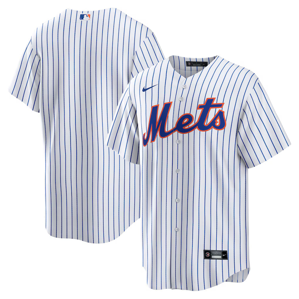 Men's New York Mets White Home Replica Team Jersey