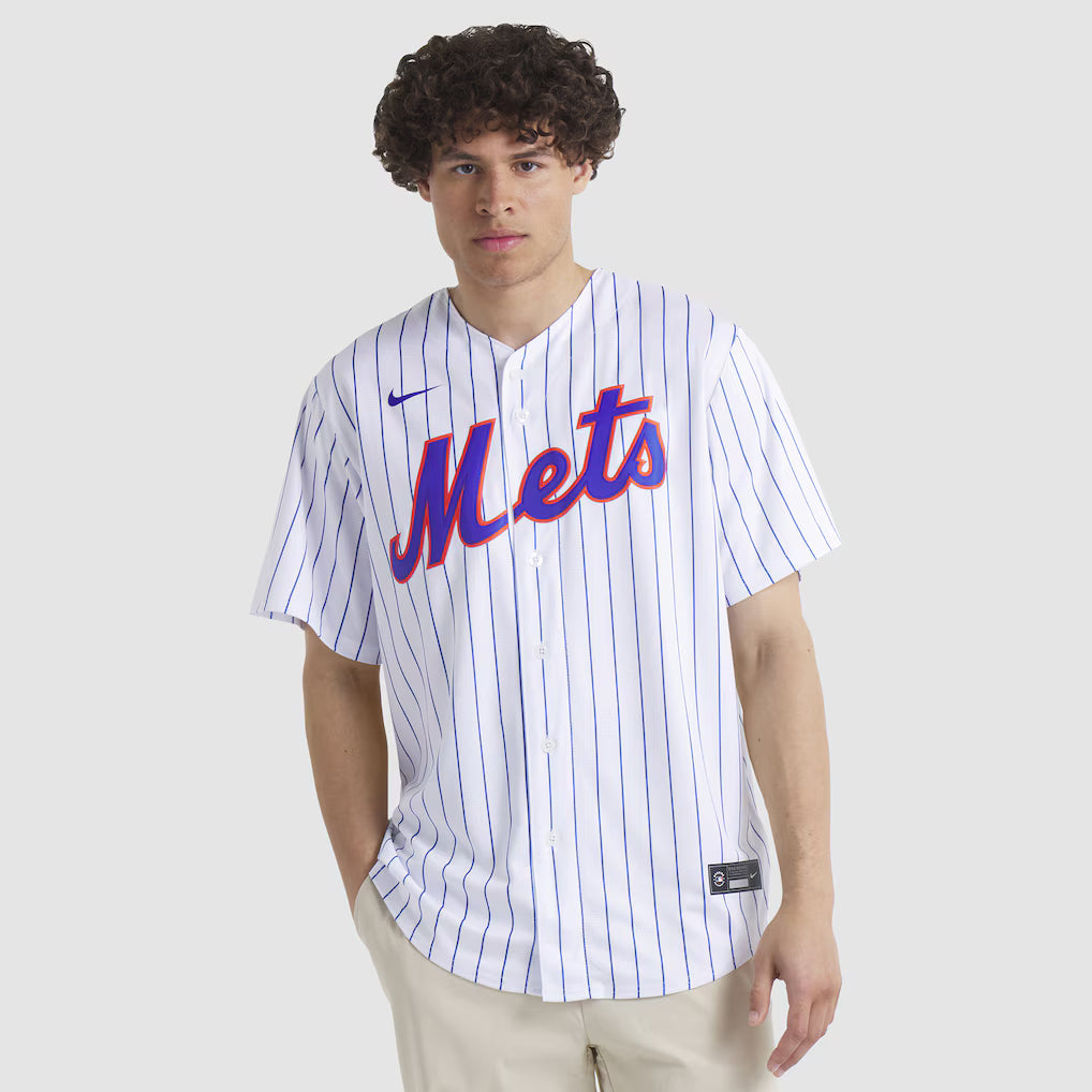 Men's New York Mets White Home Replica Team Jersey