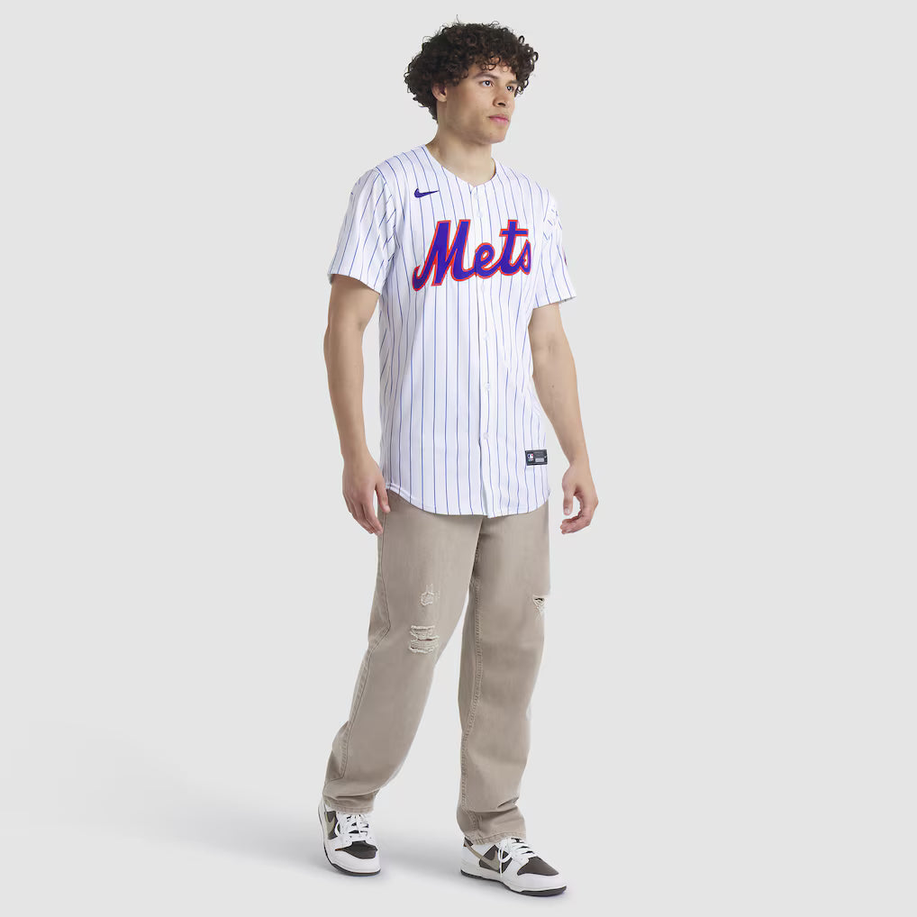Men's New York Mets White Home Replica Team Jersey
