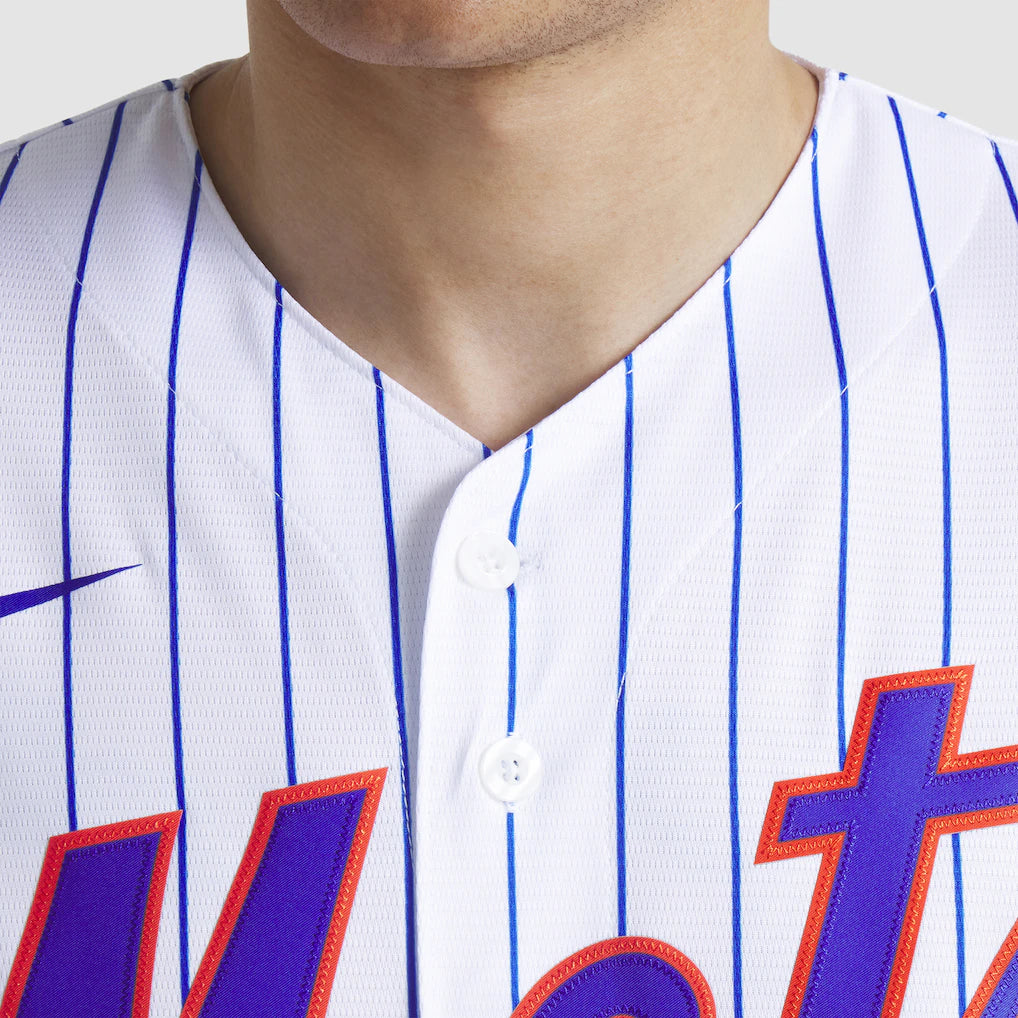 Men's New York Mets White Home Replica Team Jersey