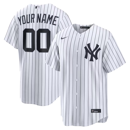 Men's New York Yankees Nike White Home Replica Custom Jersey