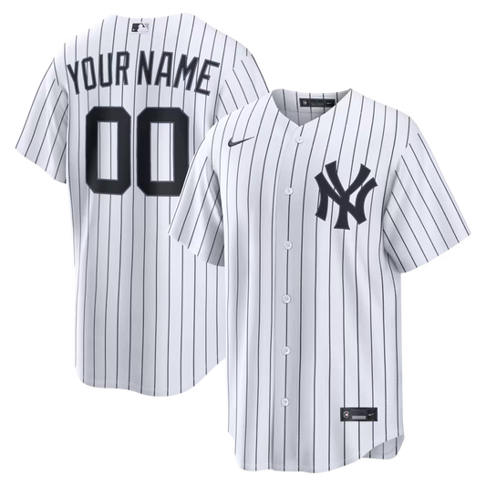 Men's New York Yankees Nike White Home Replica Custom Jersey