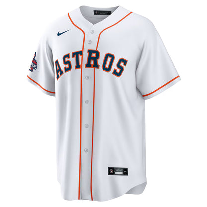Men's Houston Astros Yordan Alvarez White 2022 World Series Champions Home Replica Jersey