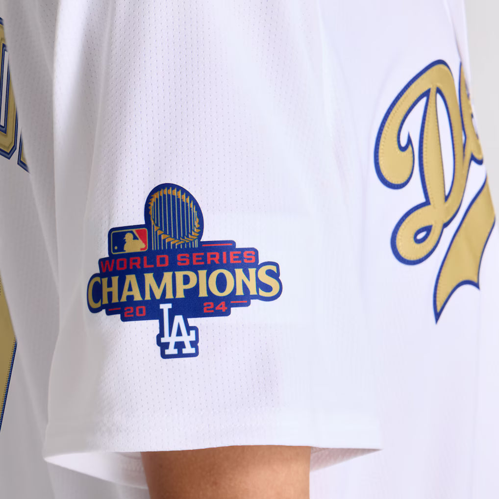 Yoshinobu Yamamoto Los Angeles Dodgers 2025 Gold Collection Limited Jersey – White