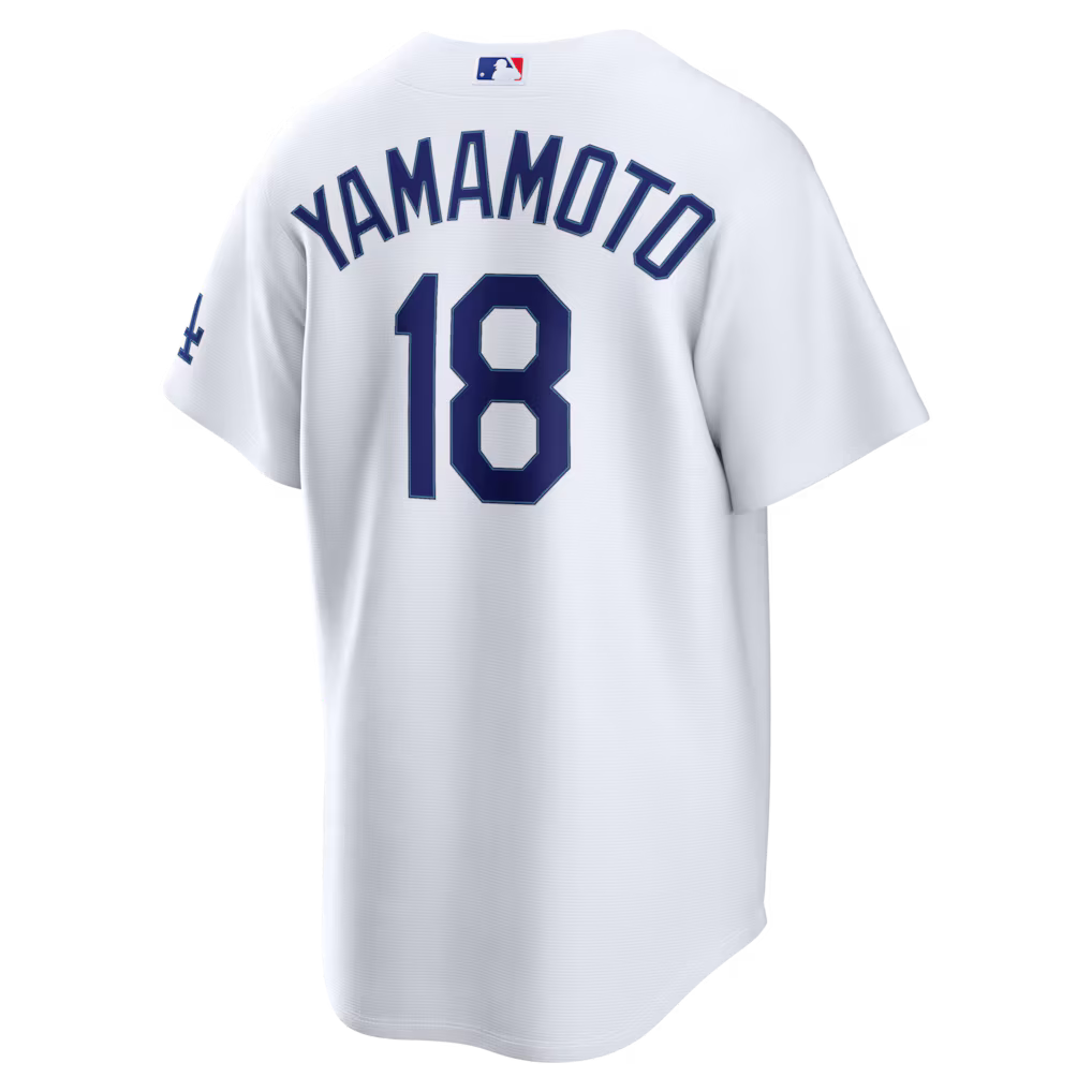 Men's Los Angeles Dodgers Yoshinobu Yamamoto White Home Stadium Jersey