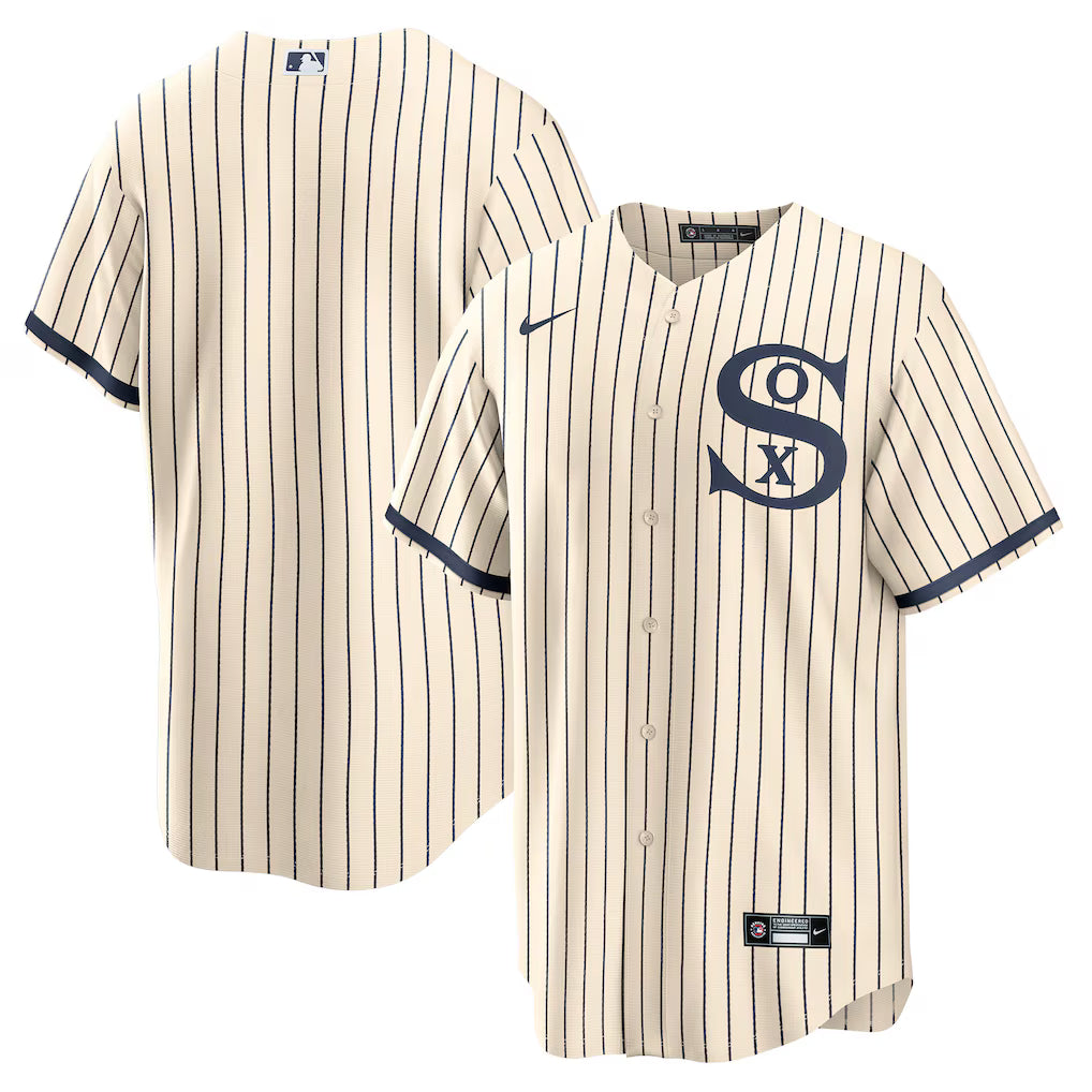 Men's Chicago White Sox Cream/Navy 2021 Field of Dreams Replica Team Jersey