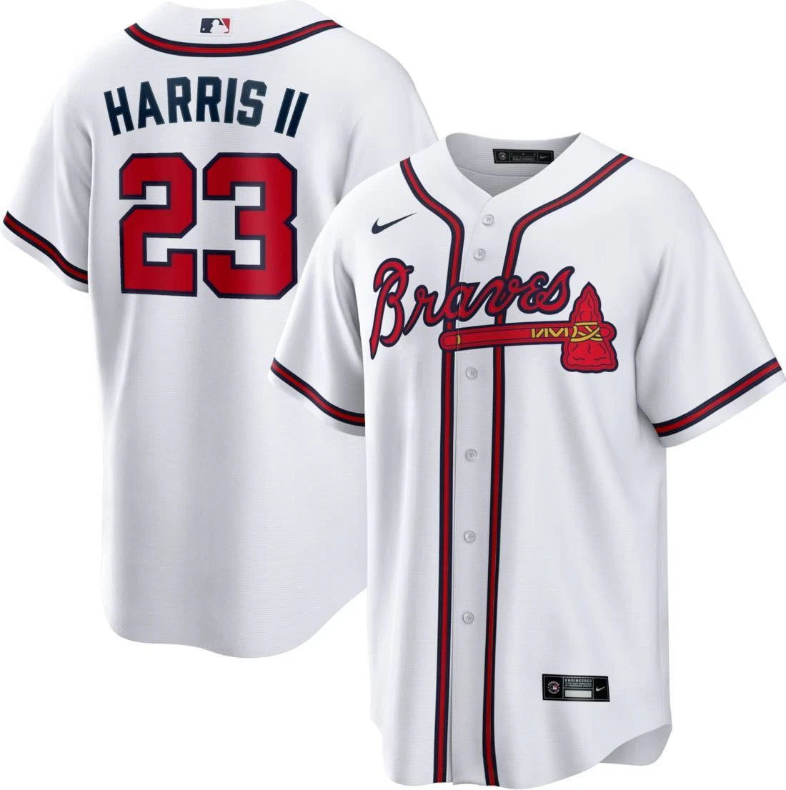 Atlanta Braves Michael Harris II #23 White Home 2026 Official MLB Jersey
