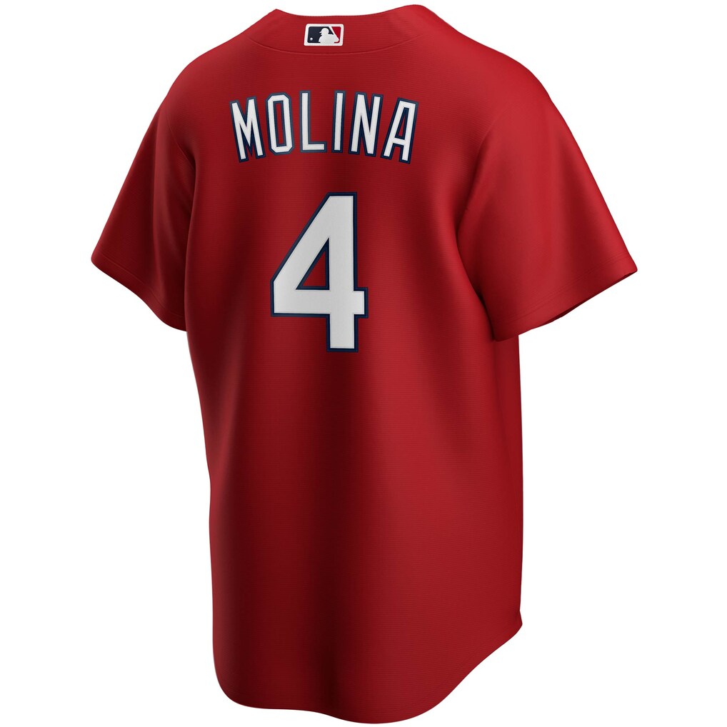 Men's St. Louis Cardinals Yadier Molina Red Alternate Replica Player Name Jersey
