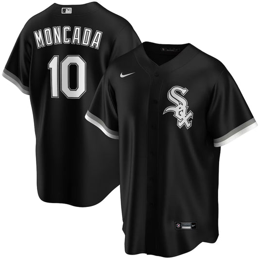 Nike Men's Replica Chicago White Sox Yoan Moncada #10 Cool Base Jersey