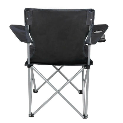 Ozark Trail Basic Quad Folding Camp Chair with Cup Holder (Black)