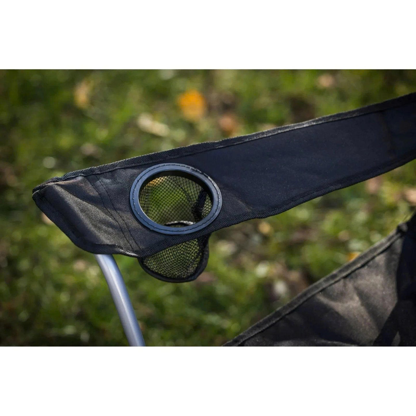 Ozark Trail Basic Quad Folding Camp Chair with Cup Holder (Black)