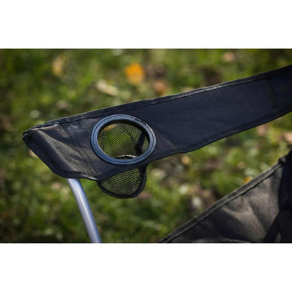Ozark Trail Basic Quad Folding Camp Chair with Cup Holder (Black)