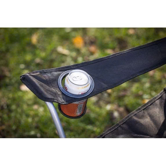 Ozark Trail Basic Quad Folding Camp Chair with Cup Holder (Black)