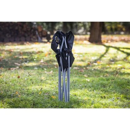 Ozark Trail Basic Quad Folding Camp Chair with Cup Holder (Black)