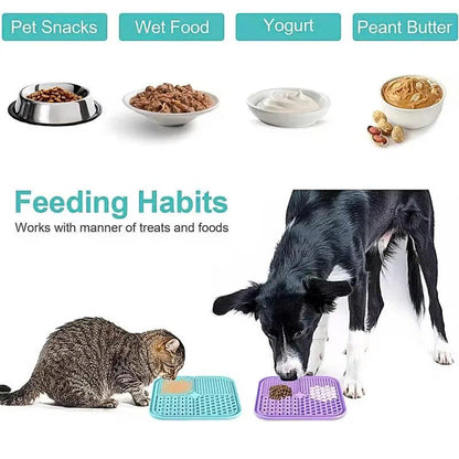 Summer Cooling Slow Feeder Pet Licking Mat with Suction Cups