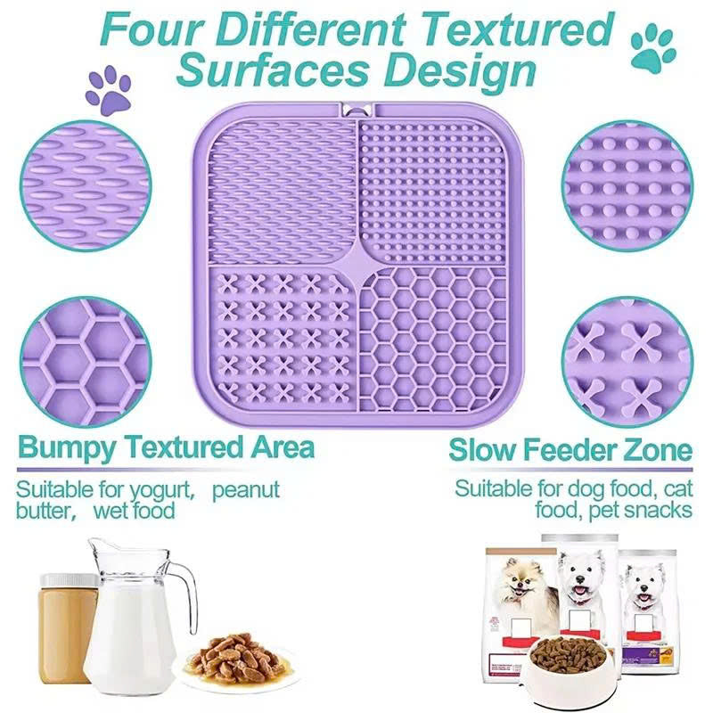 Summer Cooling Slow Feeder Pet Licking Mat with Suction Cups