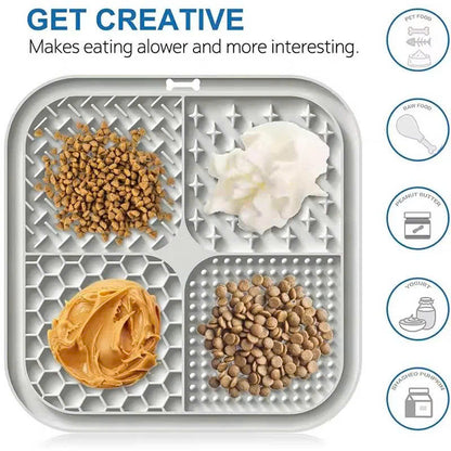 Summer Cooling Slow Feeder Pet Licking Mat with Suction Cups