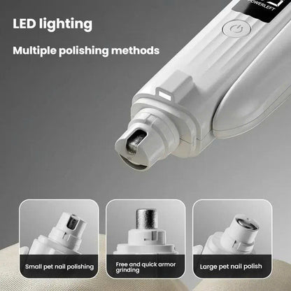 2-in-1 Electric Pet Nail Trinder & Grinder with Dual LED Lights