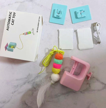 Automatic Hanging 2-in-1 Cat Toy – Flying Bird & Bouncing Caterpillar